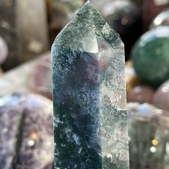🔥SALE🔥 Moss Agate Crystal Tower! - Picture 1 of 11